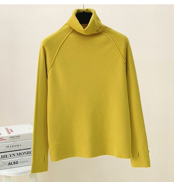 

2021 new lazy oversized women turtleneck winter knitted pullover sweater streetwear jumper pull femme nouveaute oqq8, White;black