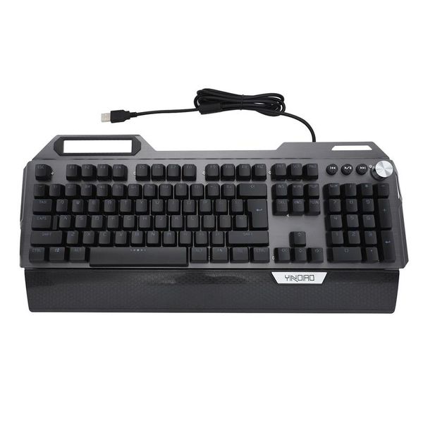 

keyboard mouse combos -yindiao gaming mechanical led rainbow usb wired mix backlit 104 keys anti-ghosting for pc desktop