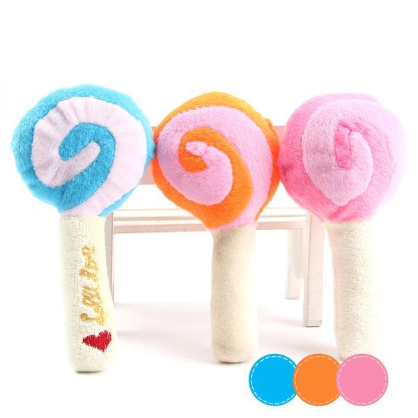 

squeak sound dogs holapet lollipop plush for squeaker cute chihuahua toy small pet products toys dog chew 3colors puppy bbyyos lg2010