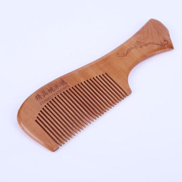 

1pcs handmade natural wood comb wooden wide tooth massager hair combs hair care random delivery bbyxic lipper, Silver