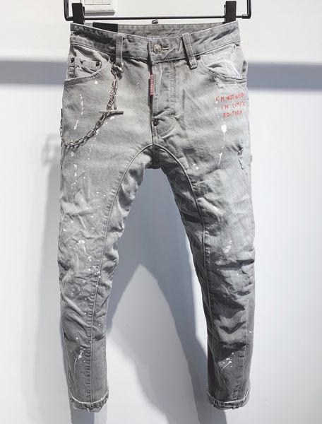 

2020 новый бренд модных европейских и американских мужских повседневных джинсов, высококачественной стирки, чистого ручного шлифования, опти, Blue