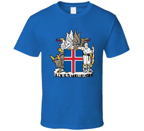 

горячие продажи лето исландия герб футболка tee shirt спорта с капюшоном hoodie