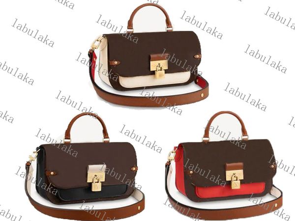 

elegant female small tote bag 2021fashion new leather women's handbag lock chain shoulder messenger bags come with box