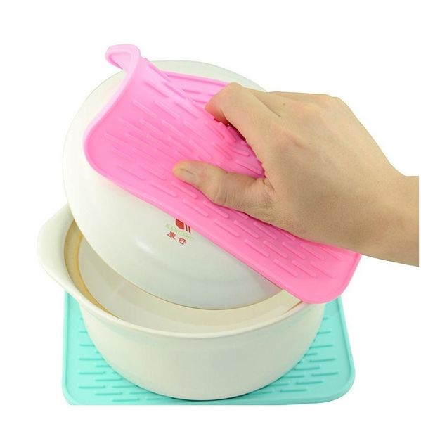 

sile insulation placemat kitchen pot holder table mat heat resistant kettle pad car phone non-slip pad thicken jllskg fight2010