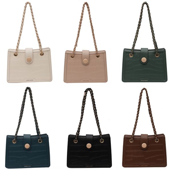 

women 2020 new korean crocodile pattern women's ins versatile one shoulder messenger bag net red postman package postman package chain