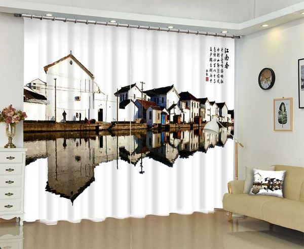 

modern fashion chinese house 3d blackout window curtain for bed room living room l office window drapes cortinas para sala1
