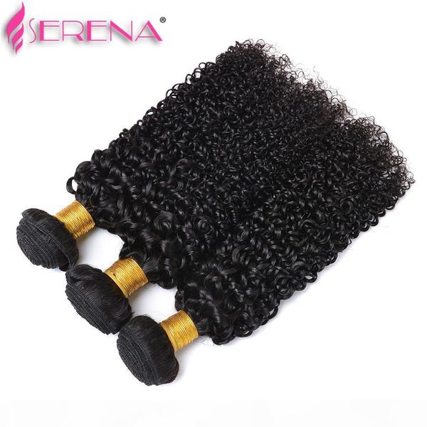 

curl deep curly wave virgin human hair lace frontal 100% non processed kinky curly hair with closure brazillian bundles with closure, Black;brown