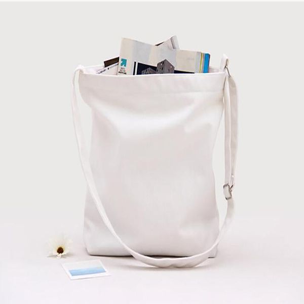 

cotton canvas eco reusable shopping shoulder bag handbags shopping bags candy color tote package folding bags