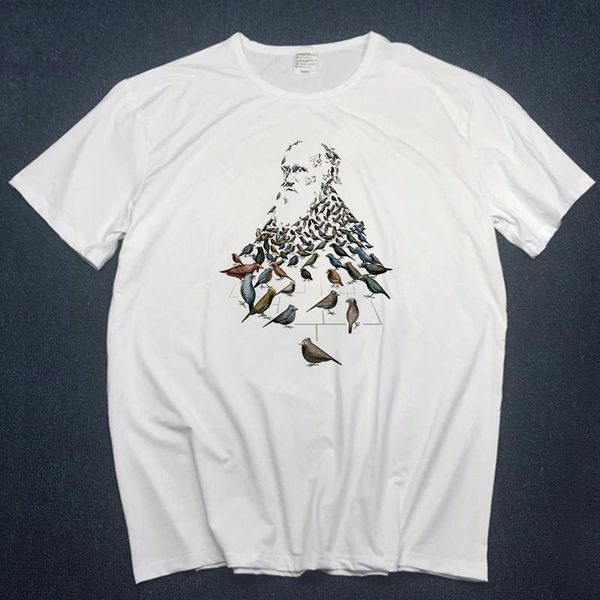 

2019 short sleeve darwin i think tree men fashion printed t-shirt o-neck cool tee shirts tee shirt streetwear bbydgy lg2010