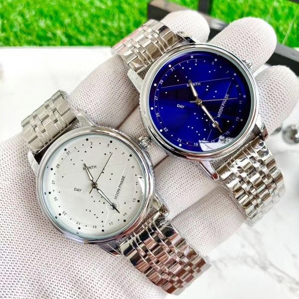 

fashion luxury mens watches full stainless steel band movement sport man wristwatches 40mm dial day date quartz watch for men father's, Slivery;brown