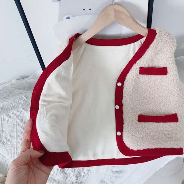 

korean cashmere drs fashion lamb 2020 new vt girls' winter suit 9hgb, Red;yellow