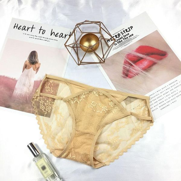 

summer new underwear temptation lace transparent thin belt ladies underwear low waist seamless bag hip briefs, Black;pink