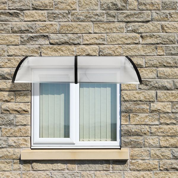 

200 x 100 household application door outdoor polycarbonate front door window awning patio canopy rain cover eaves ship from usa
