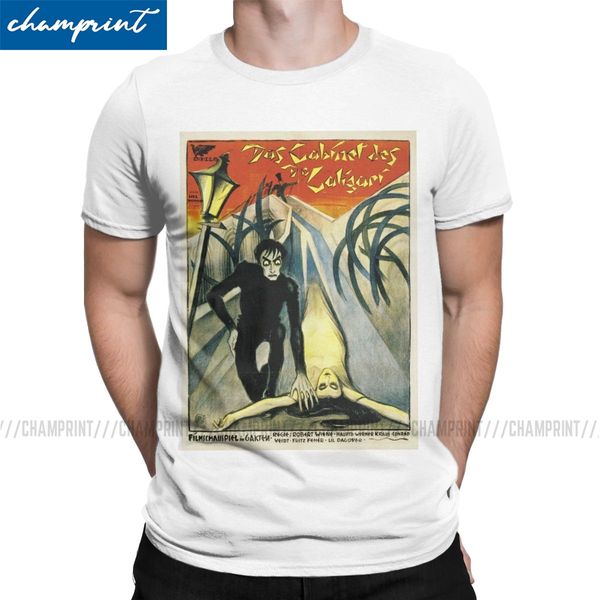

men the cabinet of dr caligari movie poster casual short sleeve crew neck clothes unique sport hooded sweatshirt hoodie men t shirt
