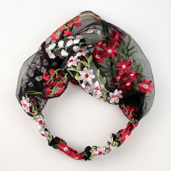

vintage handmade washing face hairband embroidery lace flower headwrap elastic hair bands hair accessories women wide headband q bbyxgs