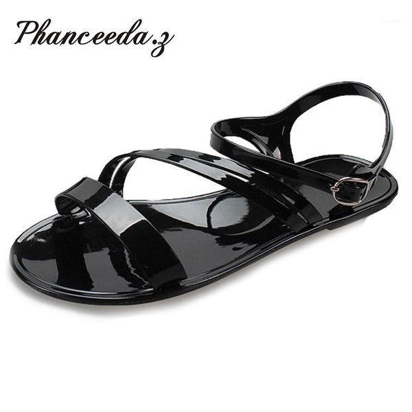 

slippers 2021 shoes women sandals flip flops toe slides female fashion comfortable sandal sweet pvc jelly shoes1, Black