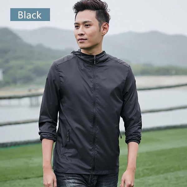 

lanbaosi sun clothing breathable coat quick dry ultra-light hooded sun protection shirts anti-uv clothes vest plus size 5xl f501, Black;white