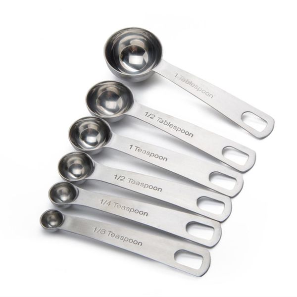

6 pcs set stainless steel collapsible measuring cup spoon set folding measuring spoons baking cooking tools kitchen accessories h bbyqdf
