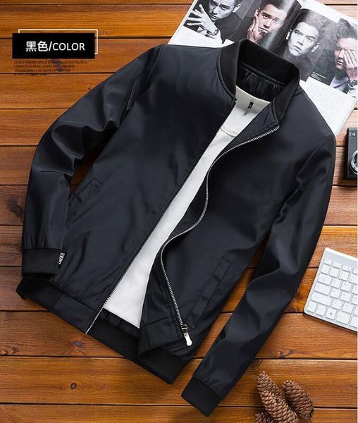 

2021 spring autumn jackets men new fashion streetwear jacket mens slim fj66, White;black