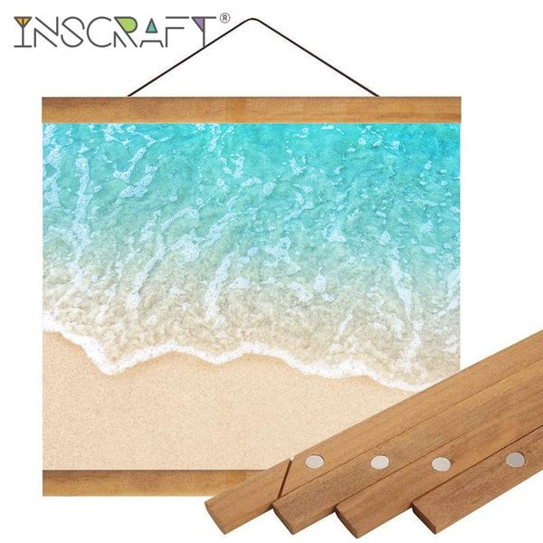 

natural wood poster frame magnetic picture p hanger wall hanging art print frame