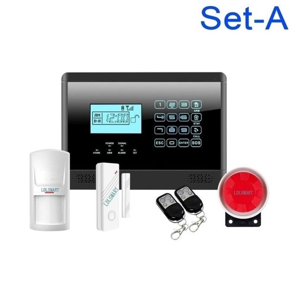 

lcd keypad wireless home alarm gsm touch security system smart house alarm gsm2e