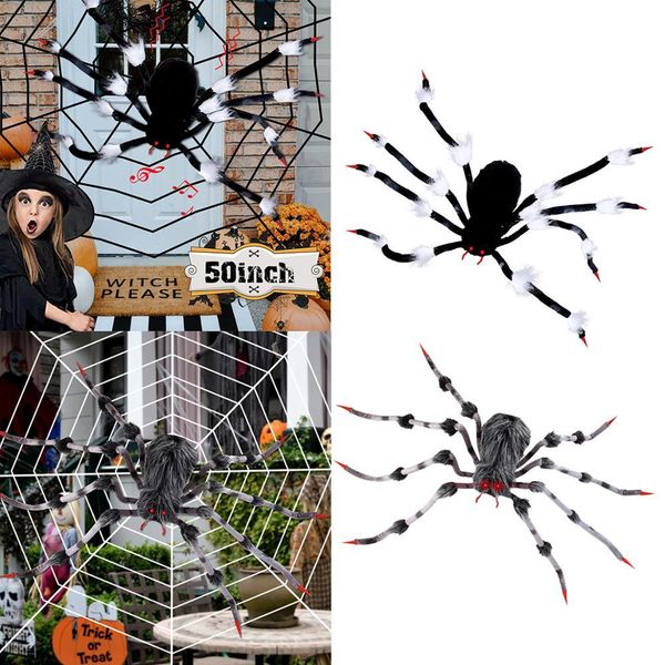 

patimate 1pcs big halloween simulation spider kids children toy halloween decoration for home horror halloween party supplies sqcmkp