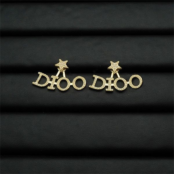 

new bee asymmetric earrings simple love full brilliant diamonds earrings star earrings, Black