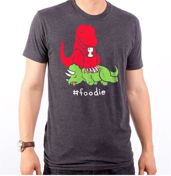 

summer 2018 famous brand sad tyrannosaurus rex dinosaur eat tricera hastag #foodie p prin sport hooded sweatshirt hoodie t shirt