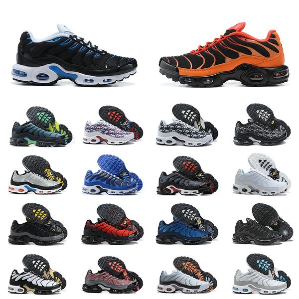 

mens tn plus running shoes se ultra stripes blue white black designer sneakers tns classic outdoor sports trainers size 40-46