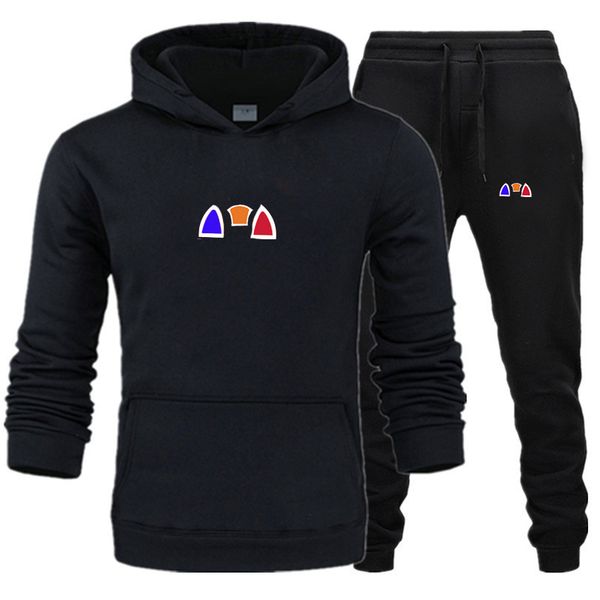 

men's activewear warm tracksuit sports set casual sweat suit athletic jogging suit hoodie sweatshirt +jogger sweatpants, Black;blue