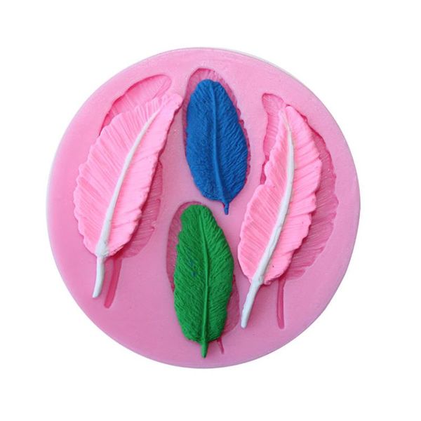 Birds penas bolo chocolate diy fondant fondant bolo de decoração ferramentas de silicone molde para utensílios de cozimento de cozinha de açucarrafia