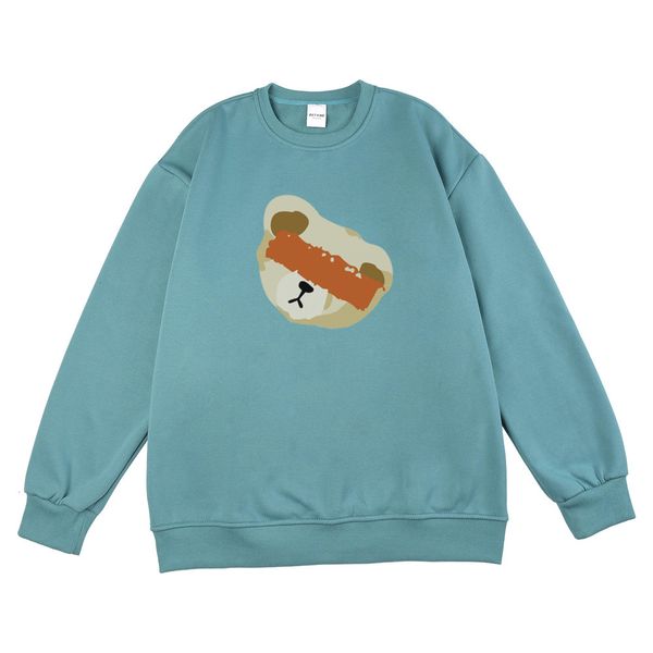 

privathinker men's bear graphic sweatshirt oversize hoodies casual pullover warm fleece sweatshirt men korean streetwear c0127, Black