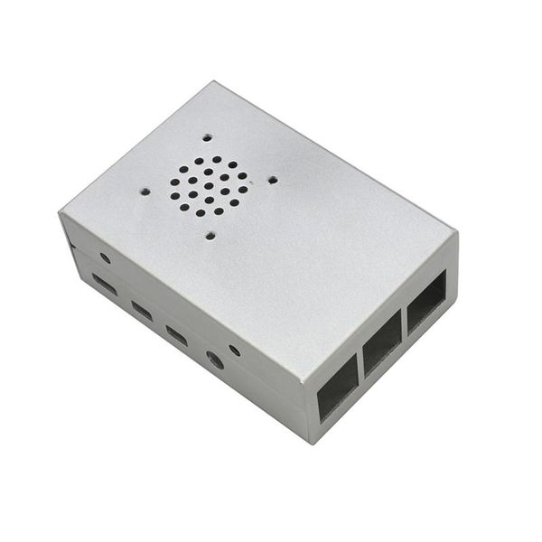 

fit for raspberry pi 4 metal enclosure protective box shell case(silver
