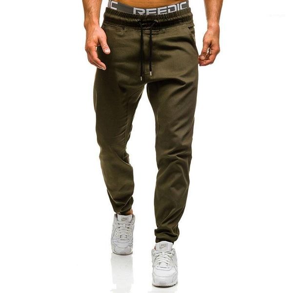 

man casual cargo pants plus size cotton pockets trousers solid brand men long pants new sweatpants male joggers cargo trousers1, Black