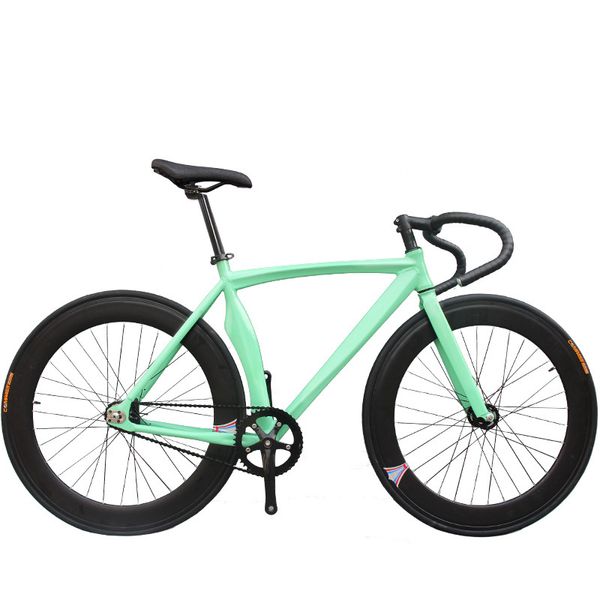 46 cm 52 cm Fixie Bisiklet Bisiklet Çift V Fren Alüminyum Alaşım Kas Çerçeve Parça Bisiklet Sürme Bisikletleri Yetişkin Tek Parça Tekerlek Bisikletleri
