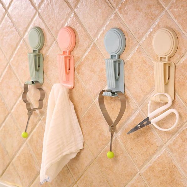 

new 1pcs kitchen bathroom toilet strong suction cup hook rack wall mounted type multifunctional hooks1