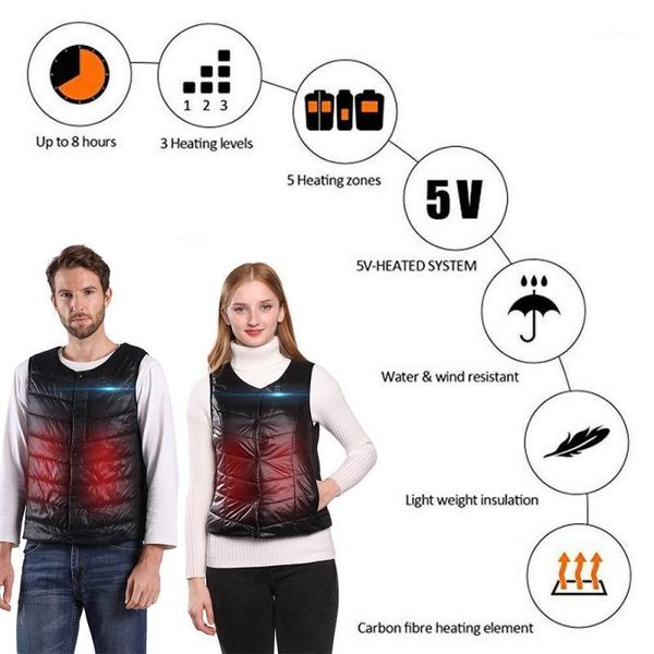 

winter heating vest warm jacket mobile phone control usb charging electric heated vest thermal sleeveless down jacket new1, Gray;blue