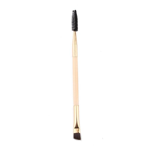 

new arrival fine bamboo handle makeup tools double eyebrow brush eyelash brush drop shipping