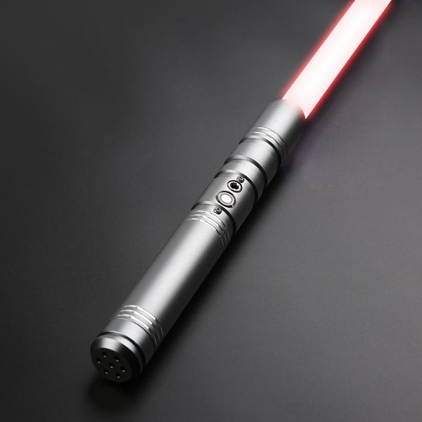 

txqsaber dueling lightssaber rgb 12 color changing metal hilt blaster flash on clash lock up volume adjustment saber toys q0113