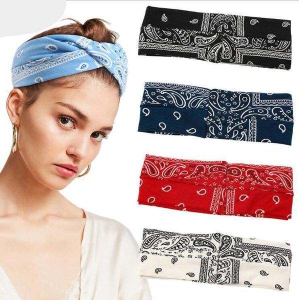 

cashew print women's fashion headband hair band fitness yoga sports headband hair accessories, Silver