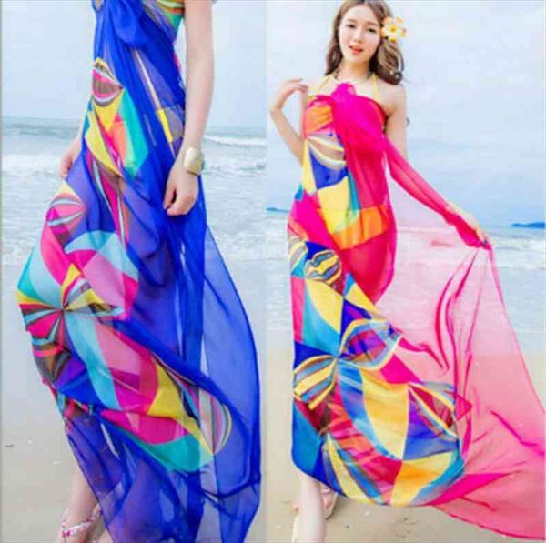

women chiffon kimono beach cardigan bikini cover up sarong swimwear wrap beachwear long dress, White;black