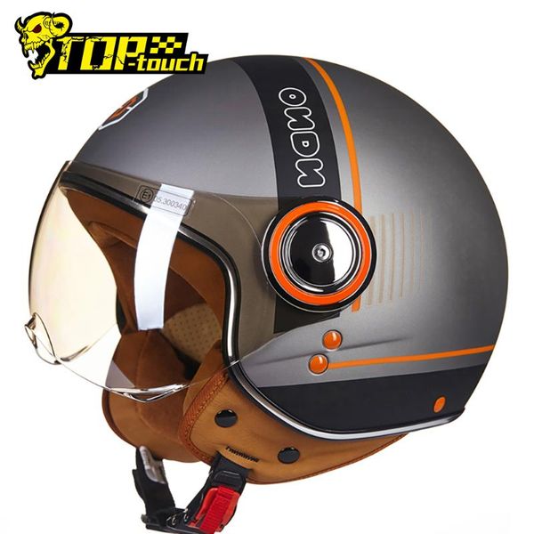 

beon шлема мотоцикла chopper 3/4 open face vintage мото шлем мото casque каско capacete мужчины женщины скутер мотоцикл