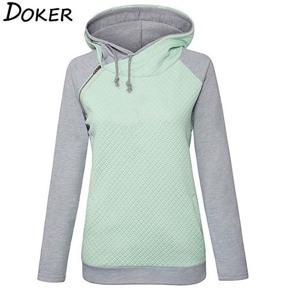 

women hoodies sweatshirt 2020 autumn winter solid hooded sweatshirts casual loose long sleeve pullover jacket, Black