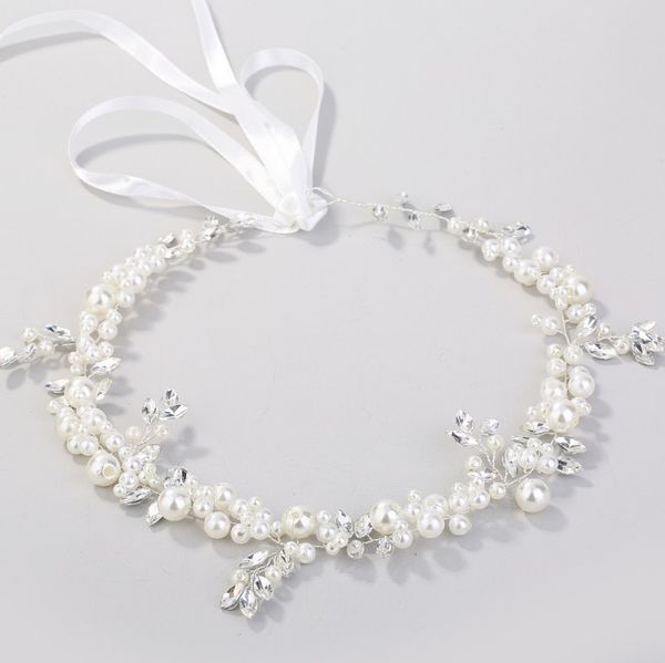 

аксессуары для волос ручной работы prop prome prome promer flish bridal оголовье жемчужина и бусины свадебные головки кусок хрустальные женщ, Golden;silver