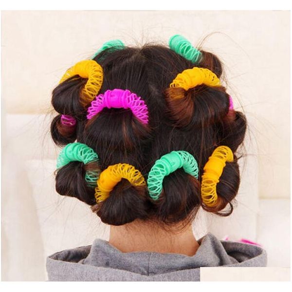 

8pcs girls curler hair curlers elastic ring bendy curler spiral curls diy tool girl women acces qylewg lipper
