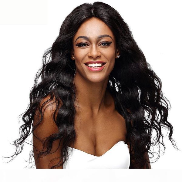 

lucky queen human hair weave bundles 100% brazilian body wave hair extensions 3 bundles deal natural color non remy hair, Black