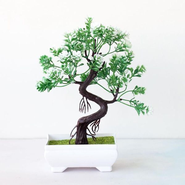 

artificial fake mini pine potted plant bonsai wedding party home garden decors1