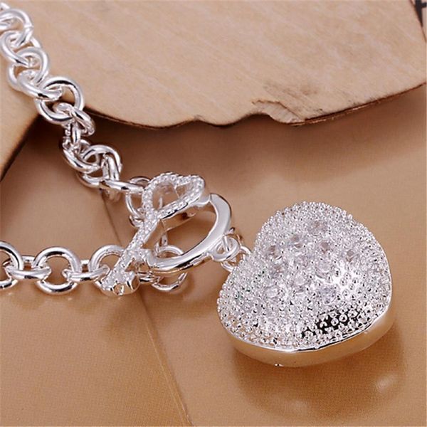

women crystal heart charms key silver color bracelets new listings fashion jewelry christmas gifts h sqcyqp, Black