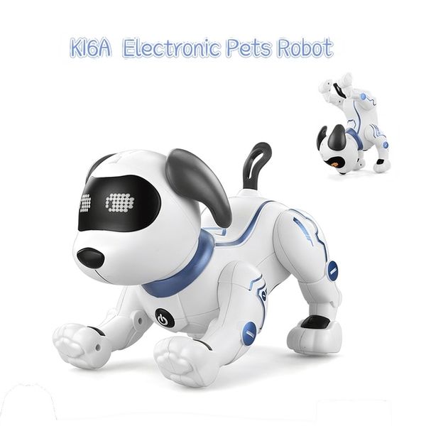 

le neng toys k16a electronic animal pets robot dog rc stunt dog voice command programmable music song toy for kids toys gift y200413