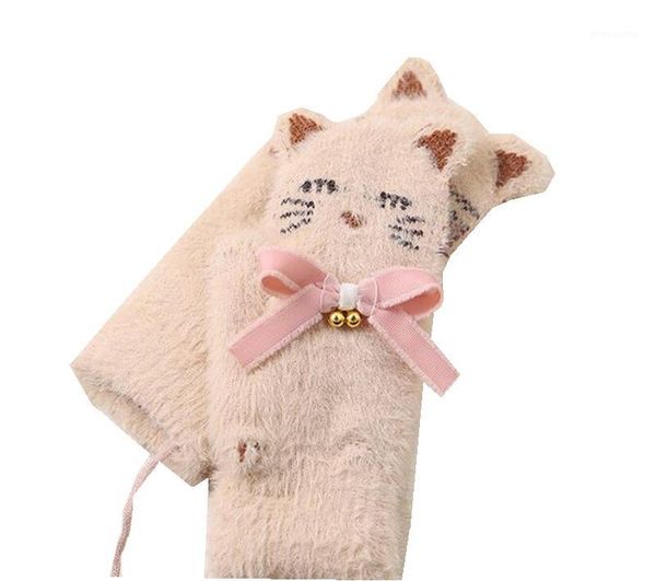 

cute women winter mittens cat pattern gloves1, Blue;gray